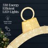 Best Choice Products Outdoor Christmas Lighted Archway Decoration, Large 9.5ft w/Gold Ornament Cap, 330 LED Lights, Holiday Yard Décor - 4 of 4