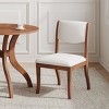 Set of 2 Farmhouse Wood Dining Chairs with Upholstered Seat and Back, Armless Side Chairs for Kitchen or Dining Room-Panipeachy - 2 of 4