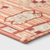 7'x10' Tapestry Rectangular Woven Outdoor Area Rug Red/Pink - Threshold™ - 3 of 4