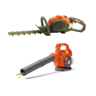 Husqvarna Toddler Toy Battery-Operated Lawn Leaf Blower w/ Toy Hedge Trimmer