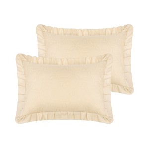 Unique Bargains Single Layer Wide Ruffles Envelope Closure Pillowcases 2 Pcs - 1 of 4