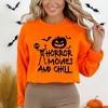 Simply Sage Market Women's Graphic Sweatshirt Horror Movies and Chill - 2 of 4