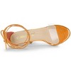 Allegra K Women's Opened Toe Clear Strap Stiletto Heel Lace Up Sandals - 4 of 4
