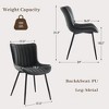 Mid Century Modern Upholstered Dining Chairs, 2 Pack Leather Upholstered Dining Chairs - image 2 of 4