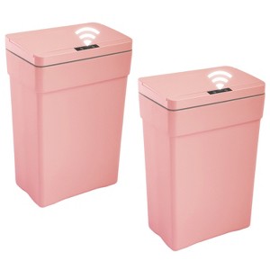 FDW Trash Can 13 Gallon 50 Liter Touchless Trash Bin with Lid Plastic Kitchen Waste Bin Quiet Operation &  Adjustable Sensitivity - 1 of 4