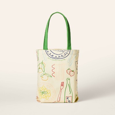 Party Print Canvas Tote Bag - kate spade new york x Target Cream/Green/Pink