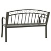 Garden Bench Grey Powder-coated steel Medium Durable - 4 of 4