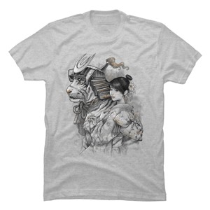 Men's Design By Humans Samurai Tiger By T-Shirt - 1 of 4