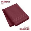 Mellanni 1800 Pillowcase Set 2 pc Set of 2 King Size Burgundy - 2 of 4