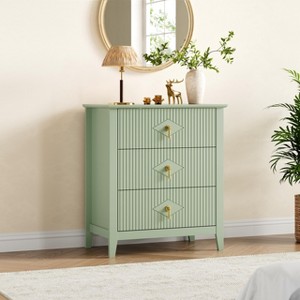 GustoWave Dresser for Bedroom with 3 Drawers, 28" Wide Modern Chest of Drawers with Metal Handle,Wood Drawer Organizer for Bedroom, Living Room - 1 of 4