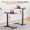 Sevobal Desks Adjustable Mobile Bed Table, Computer Desk, Mobile Standing Table, Home Office Modern Simple Style Desk, Brown, 25.7"*15.7" - 3 of 4