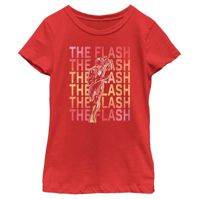 Girl's The Flash Speedster Stacked Logo T-Shirt, 1 of 6