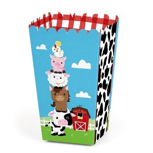 Big Dot of Happiness Farm Animals - Baby Shower or Birthday Party Favor Popcorn Treat Boxes - Set of 12 - 1 of 4