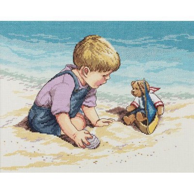 Janlynn Counted Cross Stitch Kit 13.75"X10.75"-Seashore Fun (14 Count)