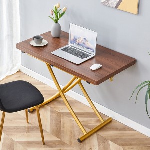 CAVINAS Multifunctional Lift Table,Dining Table with 0.8" MDF Desktop,Metal Legs,Rectangular Tables for Kitchen,Dining Room,Office - 1 of 4