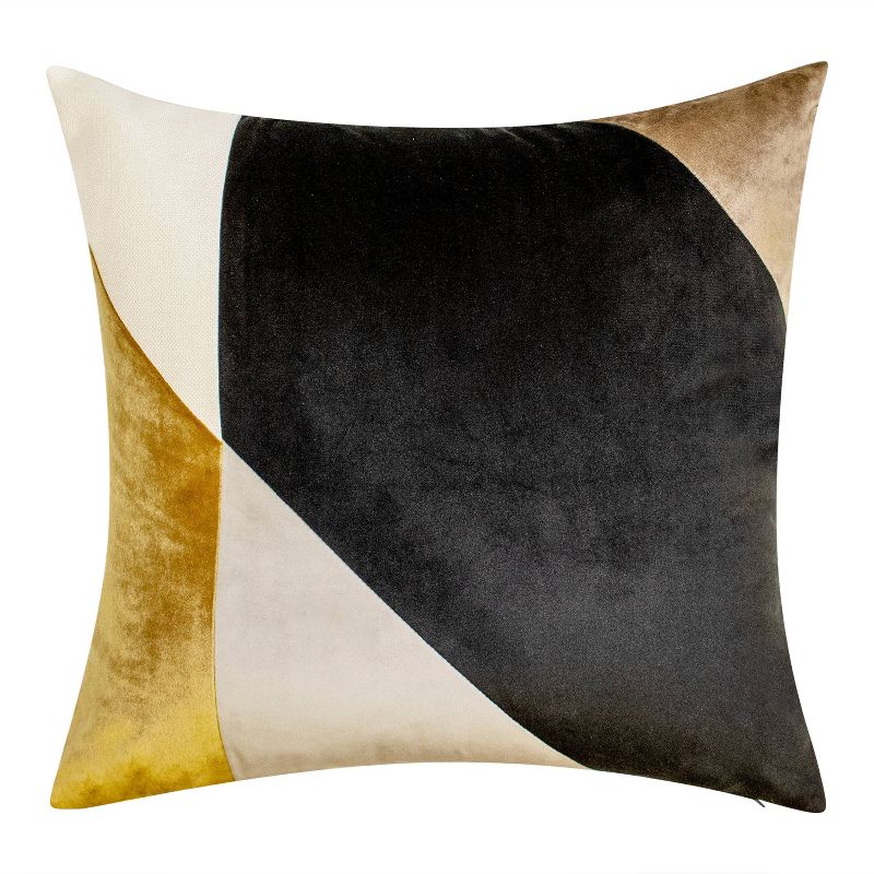 20&#34;x20&#34; Oversize Angular Color Block Square Throw Pillow Neutral - Edie@Home, 1 of 8