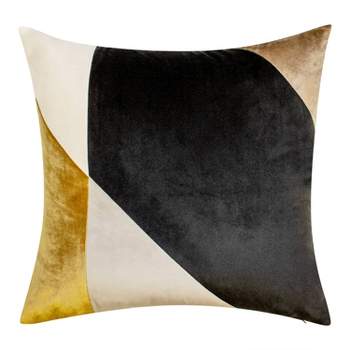 20"x20" Oversize Angular Color Block Square Throw Pillow Neutral - Edie@Home