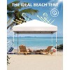 10x10 FT Pop-Up Canopy Tent, Portable Instant Shelter with 3 Adjustable Heights, Waterproof Outdoor Sun Shade with Wheeled Bag - 3 of 4