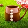 Godinger Silve 17 fl oz League Football Mug: Porcelain Drinkware for Hot & Cold Beverages, Hand Wash, Brown, 1 Piece - 2 of 3
