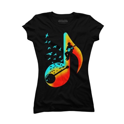 Junior's Design By Humans Music Banjo Player By Barmalizer T-Shirt