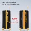 3 Pieces Expandable Luggage Set, 20"/24"/28" Hardshell ABS Suitcase With TSA Lock And 360 Degree Spinner Wheels For Travel Business - 4 of 4