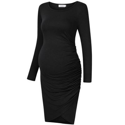 Maternity Dresses Casual Ruched Irregular Bodycon Mini Dress