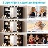 White Particle Board Veneered with Textured Melamine, 2-drawer 4-tier Shelf, comes with 10 Three-color Dimmable Bulbs, Dressing Table Set - 2 of 4