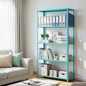 5-Shelf Shelving, Storage Shelves Metal Bookshelves, Adjustable Garage Shelving Heavy Duty Storage Rack Pantry Shelf , 68’’H X35’’W X12’’D - 1 of 4