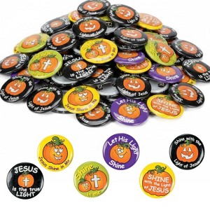Mini Christian Pumpkin Glow-in-the-Dark Buttons - 36 pc : Target