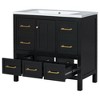 NicBex 36" Bathroom Storage Cabinet with Sink, Bathroom Vanity, 5 Spacious Drawers and 1 Soft-closing Cabinet Door for Bathroom - 4 of 4