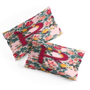 Deny Designs King Burcu Korkmazyurek Summer Botanical Monogram Pillow Shams - 1 of 3