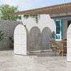 Lirago 72 in. Galvanized Metal Outdoor Privacy Screens Garden Outdoor Fence White - 3 of 4