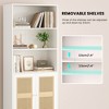 Lyngins 5-Tier Tall Bookshelves with Rattan Doors,Multi-Function Office Bookshelf,Large Wood Display Bookcases for Bedroom,Living Room - 4 of 4