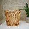 Household Essentials Willow Wicker Waste Basket Medium Natural - 2 of 4