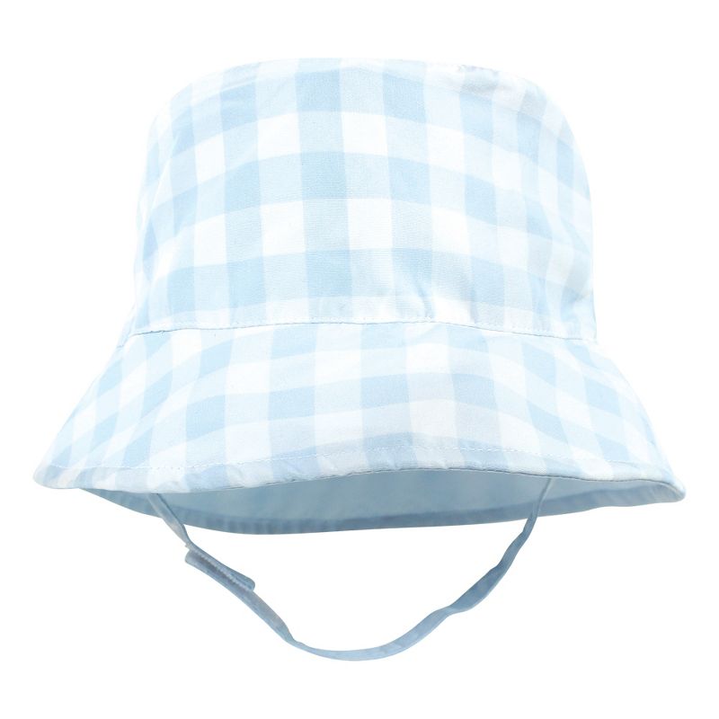 Hudson Baby Infant Boy Sun Protection Hat, Critters Plaid, 5 of 8