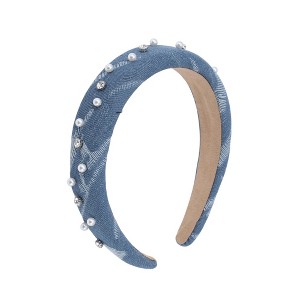 Unique Bargains Pearl Pearl High Cranium Sponge Headbands 1 Pc - 1 of 4