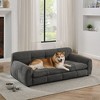 Okak Rectangle Soft Waffle Pet Bed for Big & Oversized Dogs,Comfy Cushion Dog Sofa Bed with Backrest and Armrests - 2 of 4