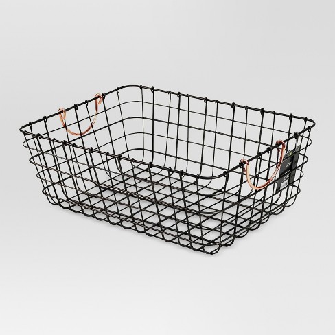 metal storage baskets with liners