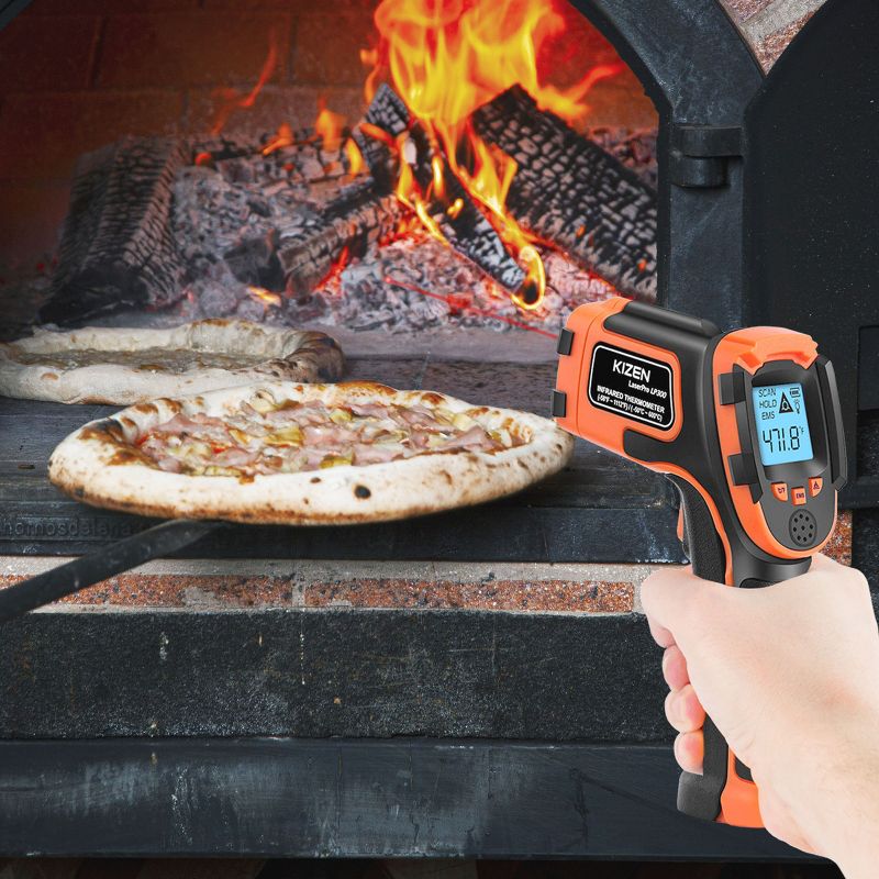 KIZEN Infrared Thermometer Gun - LaserPro LP300 Digital Temperature Laser for Cooking - Orange, 3 of 7
