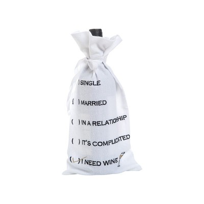 C&F Home I Need Wine Embroidered Wine Bag