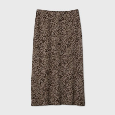 animal print skirt grey