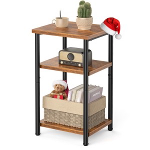 VYNXARIA Multifunctional Brown 3 - Layer Coffee Table: Adjustable Height, Storage Shelf for Every Space - 1 of 4