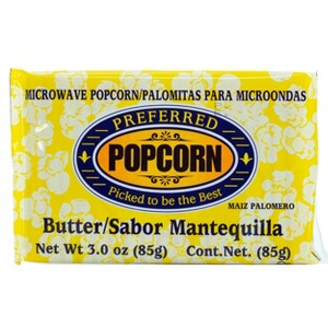 Preferred Popcorn 3 oz Butter Flavored Microwave Popcorn - 1 of 3