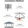 12x12 Canopy Tent, Pop Up Gazebo with Mosquito Netting, Outdoor Gazebo with 4 Sandbags - 2 of 4