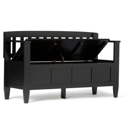 48" Riverside Solid Wood Entryway Storage Bench - Wyndenhall
