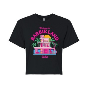 Women's - Barbie - Welcome To Barbie Land Cropped Graphic T-Shirt - 1 of 4