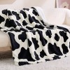 Bedsure Soft Cow Print Blanket for Couch, Animal Decor plush faux-fur fleece Throw Blanket - 2 of 4