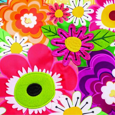 Hello Sunshine Multicolor Applique Garden Flag 12.5 x 18 Inches