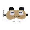 Unique Bargains Soft Cartoon Sleep Mask Squinting Eyes Khaki 1 Pc - 4 of 4