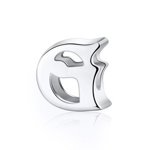 Initial Letter Charms for Women by Ginger Lyne | Italian Style Single Bracelet Charm for her | Sterling Silver Initial A for Charm Bracelet - 1 of 4